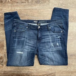 Blue Jean mid rise skinny stretchy pants plus size jeans